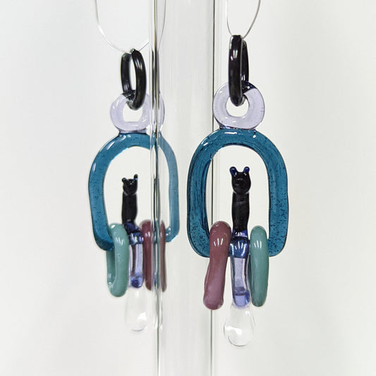 Cat Borosilicate Glass Earrings