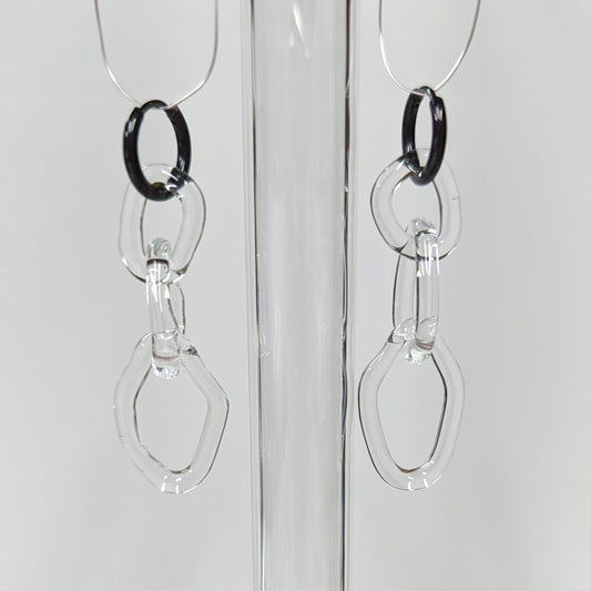 Clear Borosilicate Glass Earrings