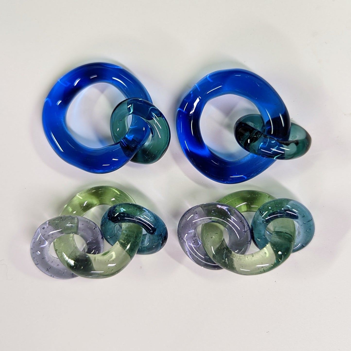 Round Borosilicate Glass Earrings