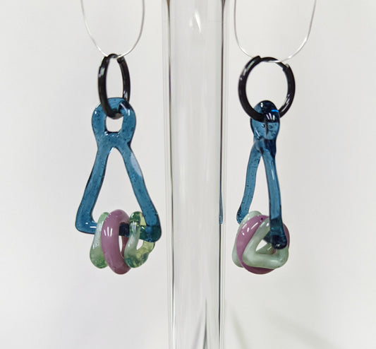 Triangle Borosilicate Glass Earrings